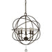 Solaris 5 Light English Bronze Mini Chandelier - Chandeliers
