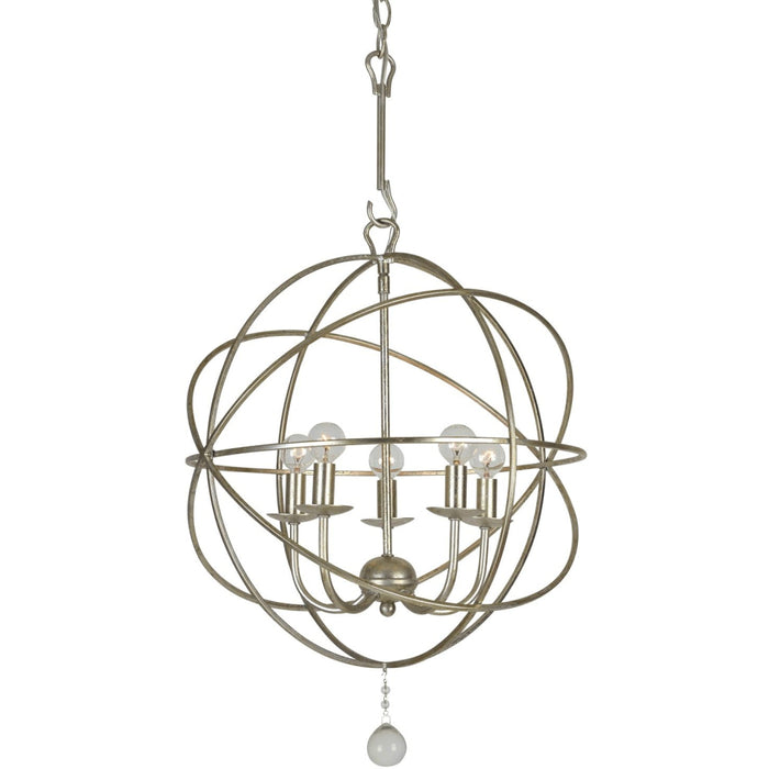 Solaris 5 Light Olde Olde Silver Mini Chandelier - Chandeliers
