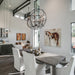 Solaris 6 Light English Bronze Sphere Chandelier - Chandeliers