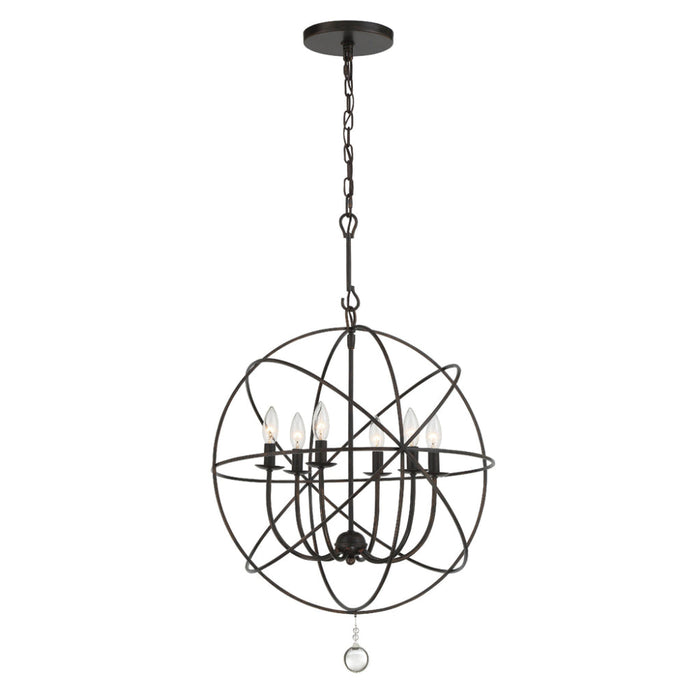 Solaris 6 Light English Bronze Sphere Chandelier - Chandeliers