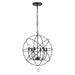 Solaris 6 Light English Bronze Sphere Chandelier - Chandeliers