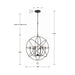 Solaris 6 Light English Bronze Sphere Chandelier - Chandeliers