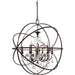 Solaris 6 Light Spectra Crystal English Bronze Sphere Chandelier-DISCONTINUED - Chandeliers