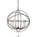 Solaris 9 Light English Bronze Sphere Chandelier - Chandeliers