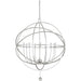 Solaris 9 Light Olde Silver Sphere Chandelier - Chandeliers