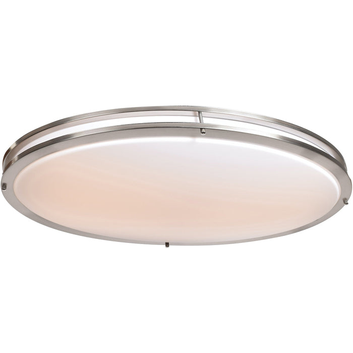 Solero Oval Brushed Steel LED FlushMount - Flushmounts