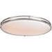 Solero Oval Brushed Steel LED FlushMount - Flushmounts