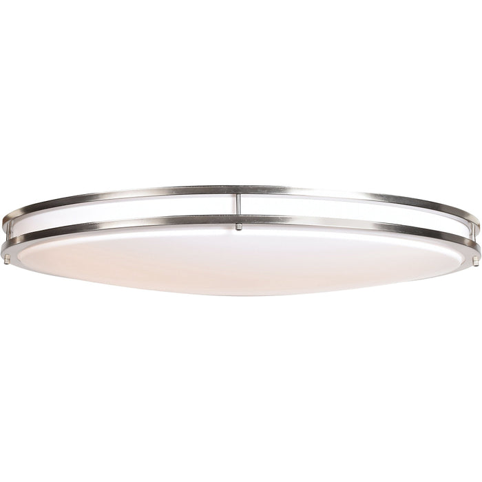 Solero Oval Brushed Steel LED FlushMount - Flushmounts