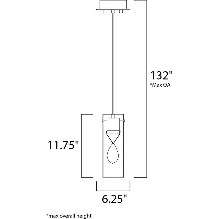 Solitaire Polished Chrome LED Single Pendant - Pendants