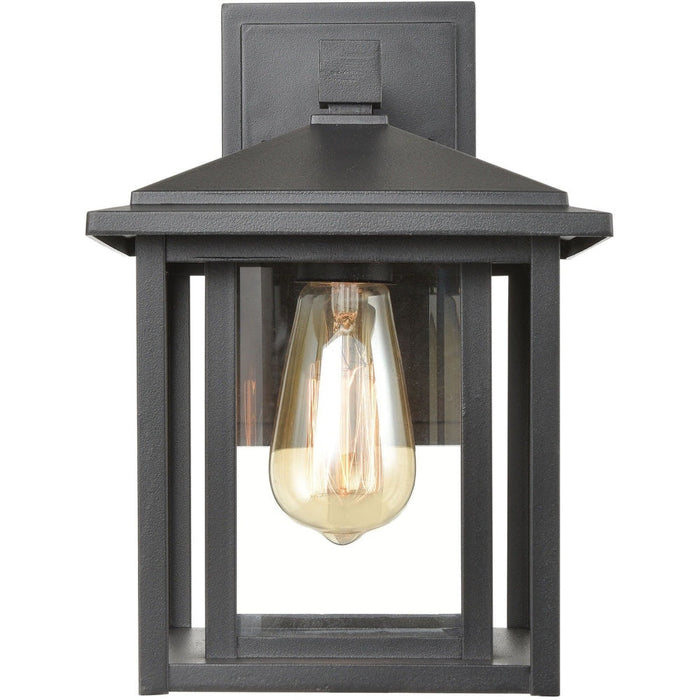 Solitude Matte Black Outdoor Outdoor Post Mount - Outdoor Post Mount