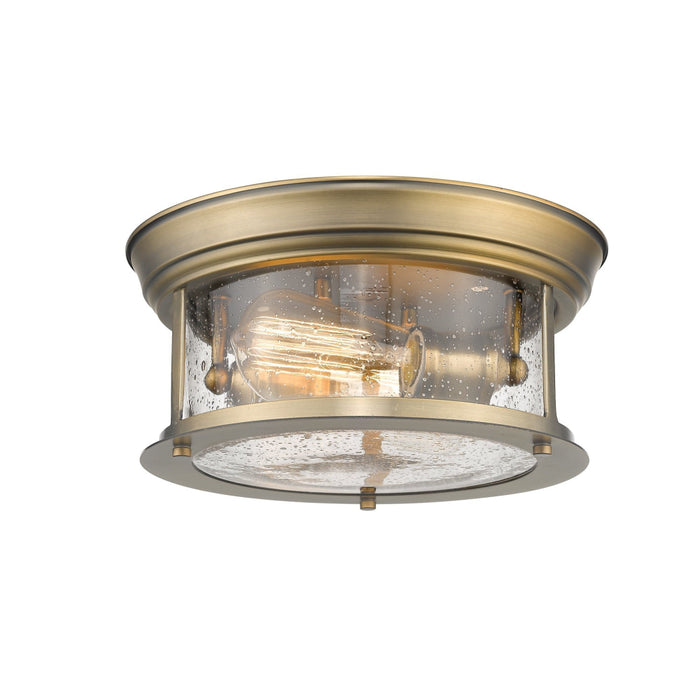 Sonna Heritage Brass 2 Light Flushmount 727F10-HBR | theLightShop