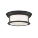Sonna Matte Black 2 Light Flushmount 2011F13-MB | theLightShop