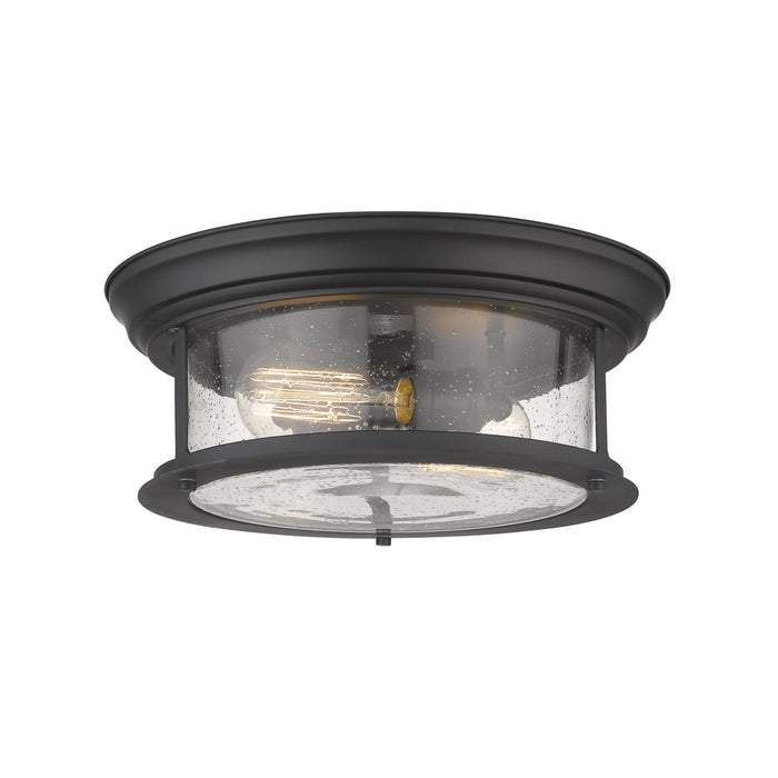 Sonna Matte Black 2 Light Flushmount 727F13-MB | theLightShop