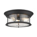 Sonna Matte Black 3 Light Flushmount 727F16-MB | theLightShop