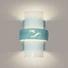 South Beach Teal Crackle and White Frost Wall Sconce - Wall Sconce