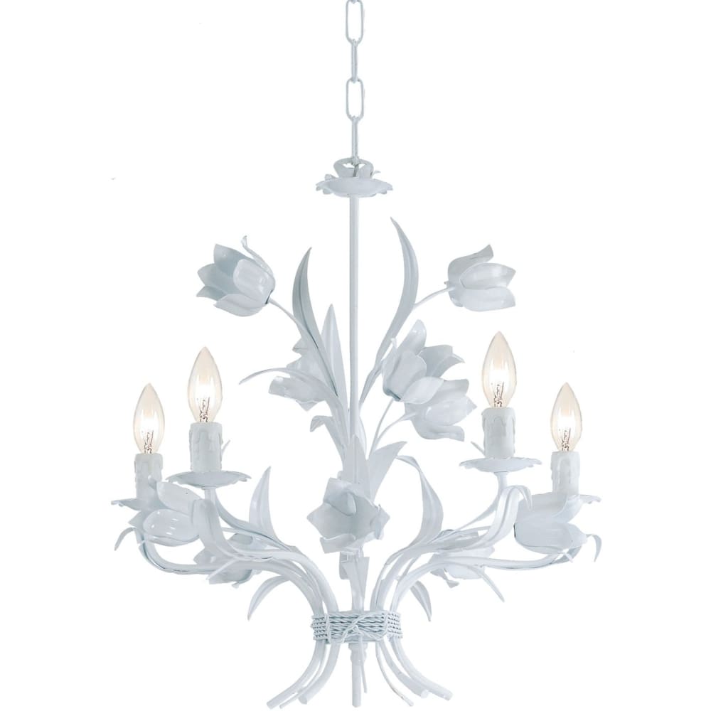 Southport 5 Light Wet White Chandelier - Chandeliers