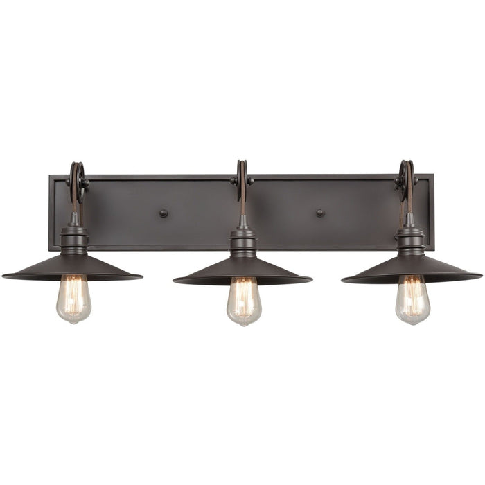 Spindle Wheel Oil Rubbed Bronze Vanity Light - Bath & Vanity