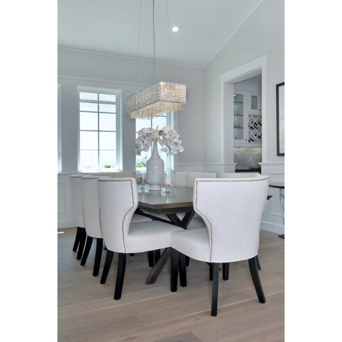 Spiral Polished Chrome Linear Pendant - Pendants