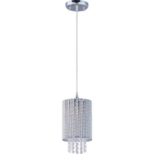 Spiral Polished Chrome Single Pendant - Pendants