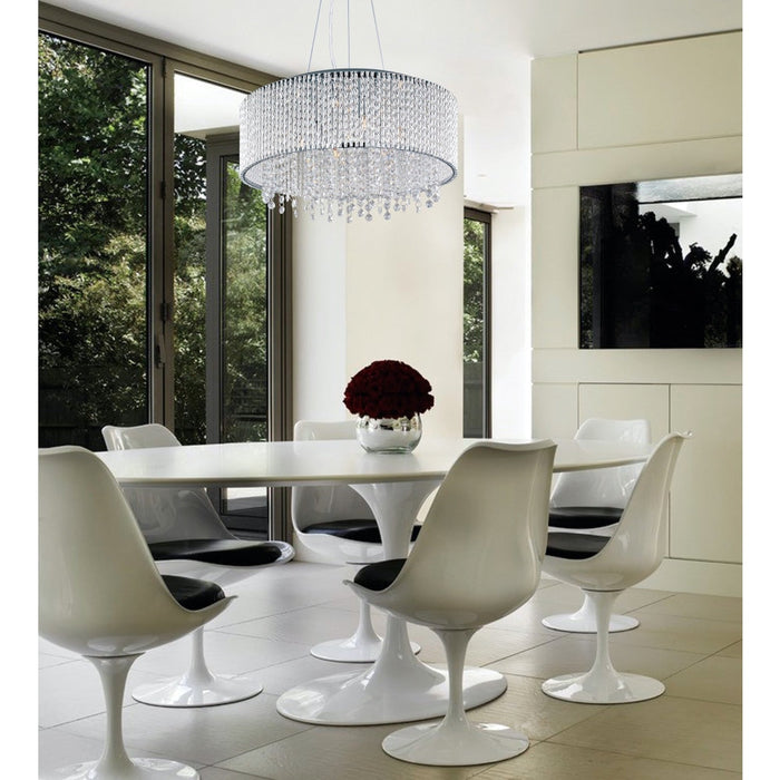 Spiral Polished Chrome Single Pendant - Pendants