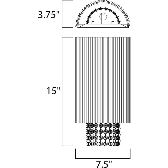 Spiral Polished Chrome Wall Sconce - Wall Sconce