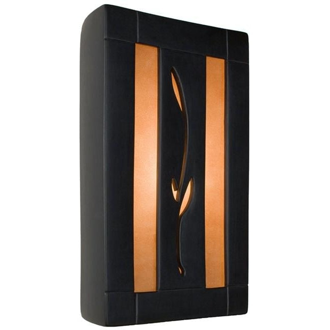 Spring Matte Black and Rosewood Wall Sconce - Wall Sconce