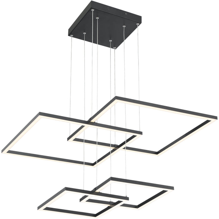 Squared Black LED Pendant - Pendants