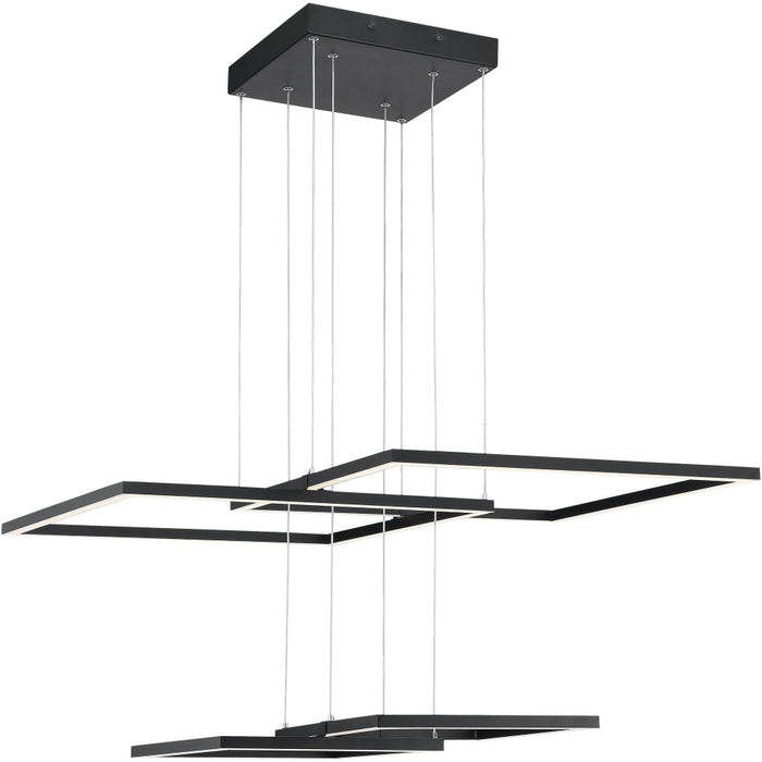 Squared Black LED Pendant - Pendants