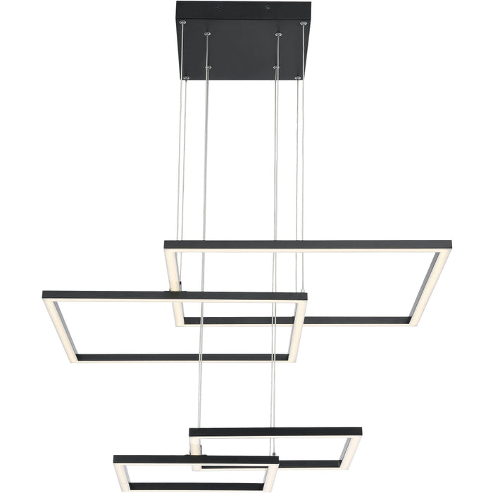 Squared Black LED Pendant - Pendants