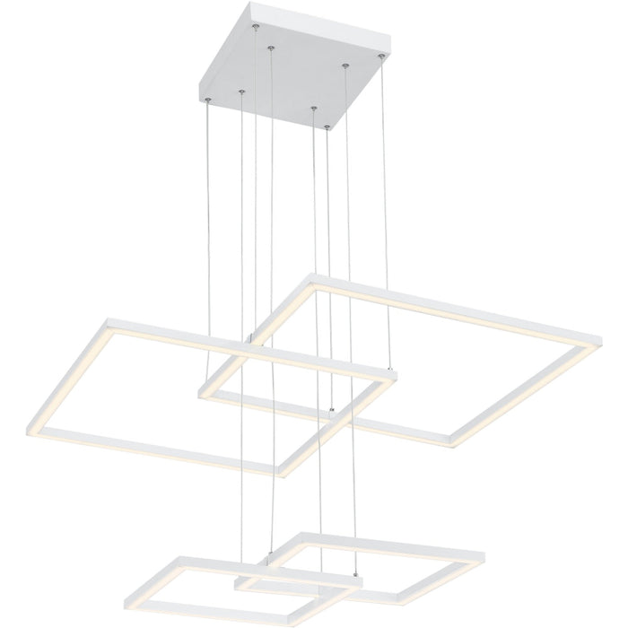Squared White LED Pendant - Pendants