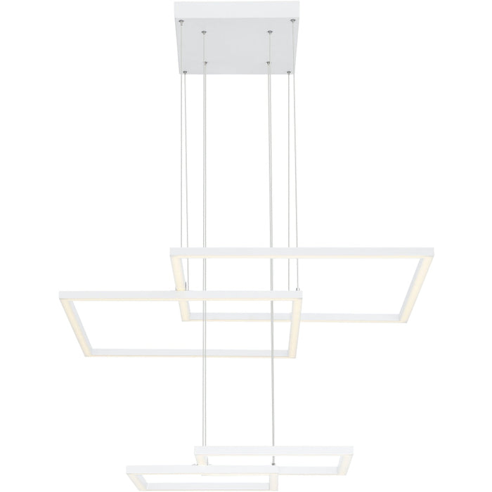 Squared White LED Pendant - Pendants