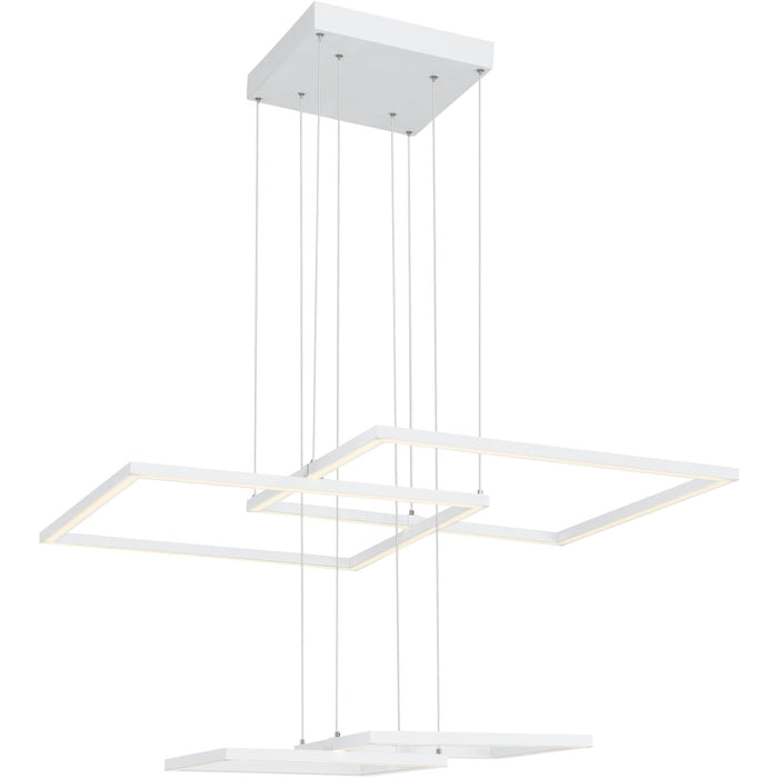 Squared White LED Pendant - Pendants