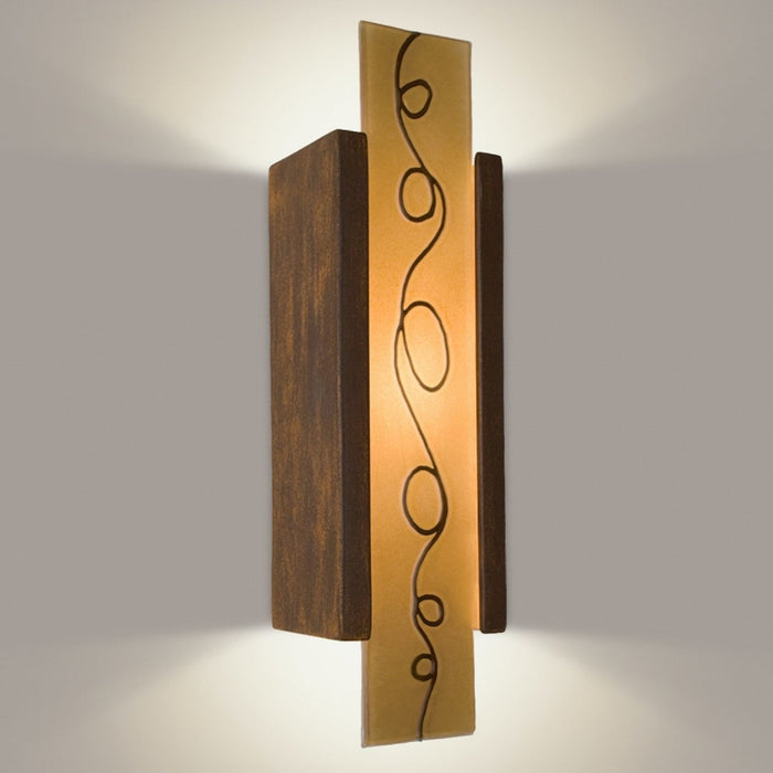 Squiggle Butternut and Caramel Wall Sconce - Wall Sconce
