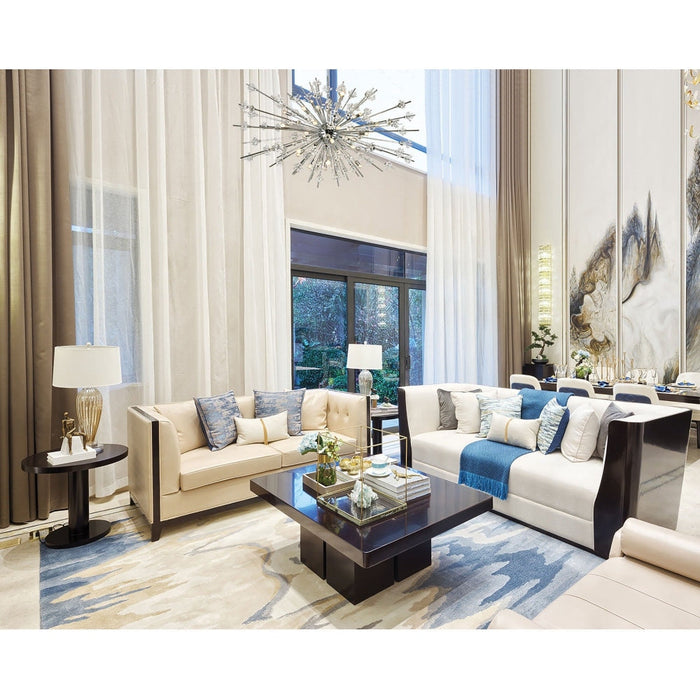 Starburst Polished Chrome Chandelier - Chandeliers