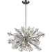 Starburst Polished Chrome Chandelier - Chandeliers