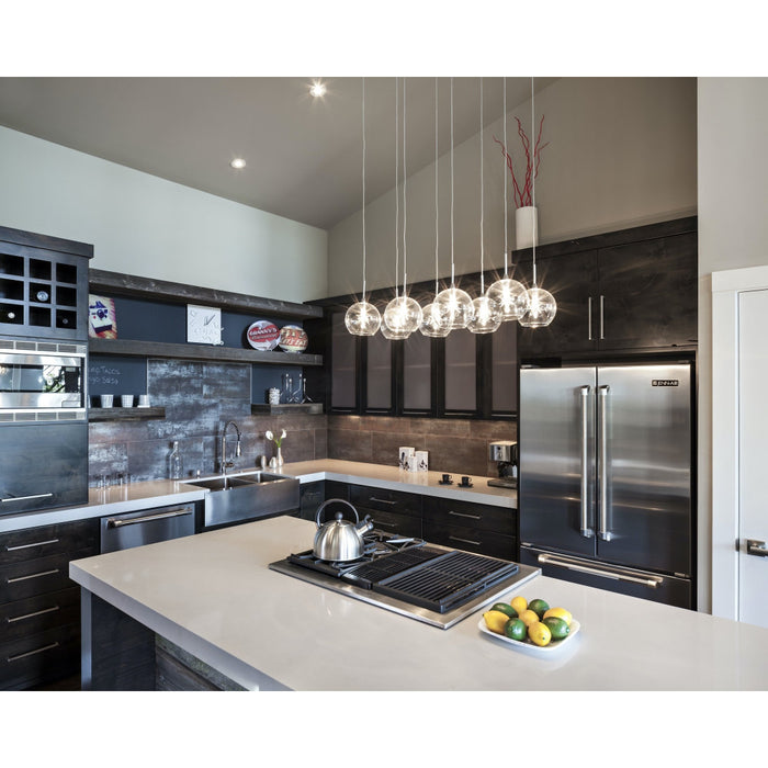 Starburst Polished Chrome Linear Pendant - Pendants