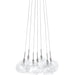 Starburst Satin Nickel Multi-Light Pendant - Pendants