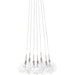Starburst Satin Nickel Multi-Light Pendant - Pendants