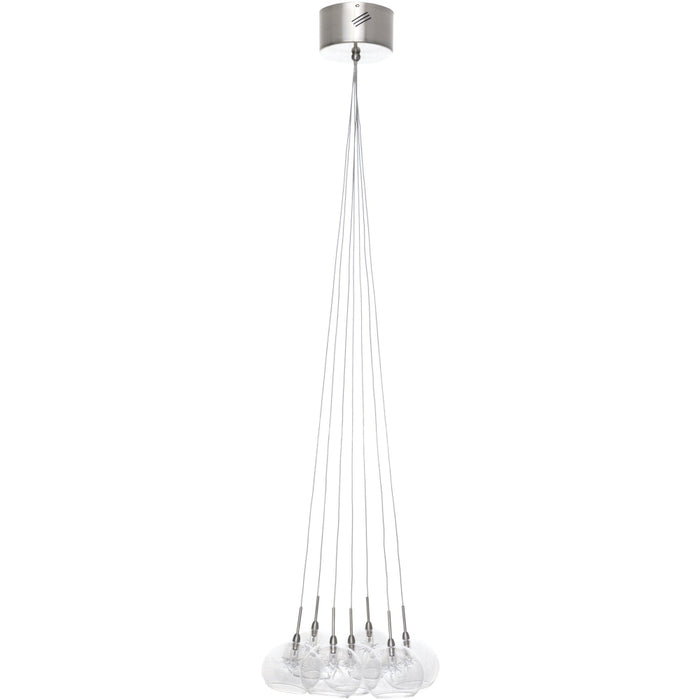 Starburst Satin Nickel Multi-Light Pendant - Pendants