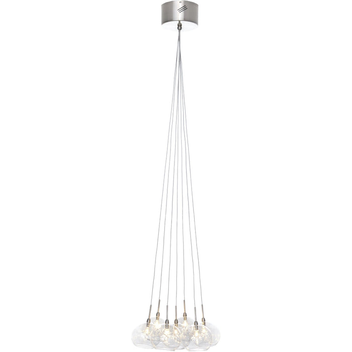 Starburst Satin Nickel Multi-Light Pendant - Pendants