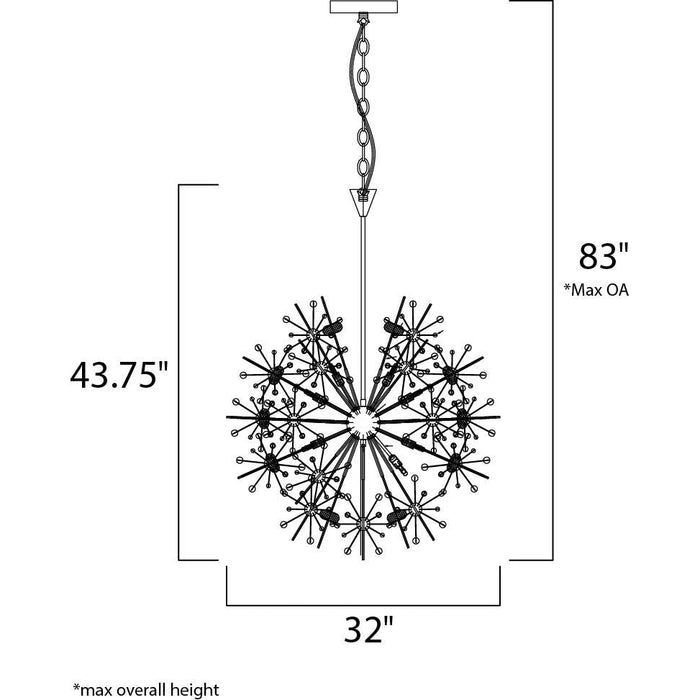 Starfire Polished Chrome Chandelier - Chandeliers