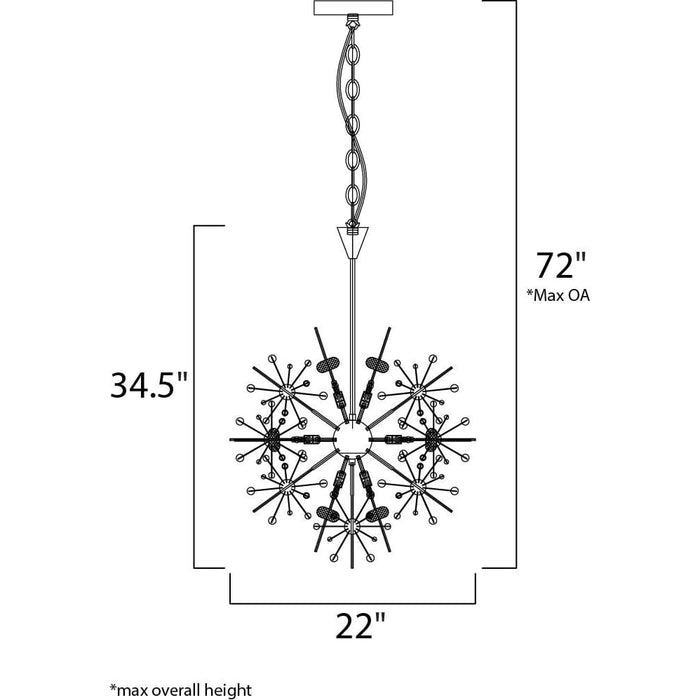 Starfire Polished Chrome Chandelier - Chandeliers