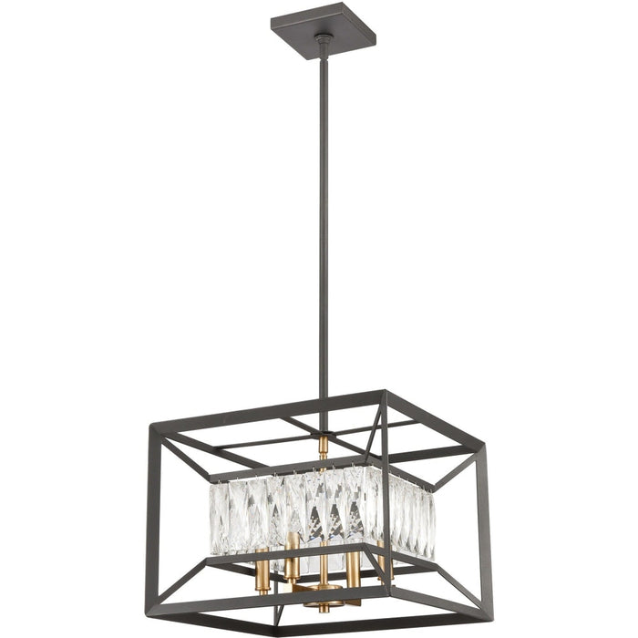Starlight Charcoal Satin Brass Pendant - Pendants