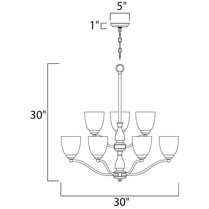 Stefan Satin Nickel Chandelier - Chandeliers