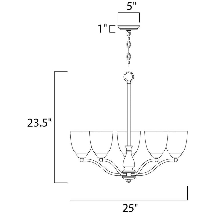 Stefan Satin Nickel Chandelier - Chandeliers