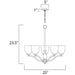 Stefan Satin Nickel Chandelier - Chandeliers