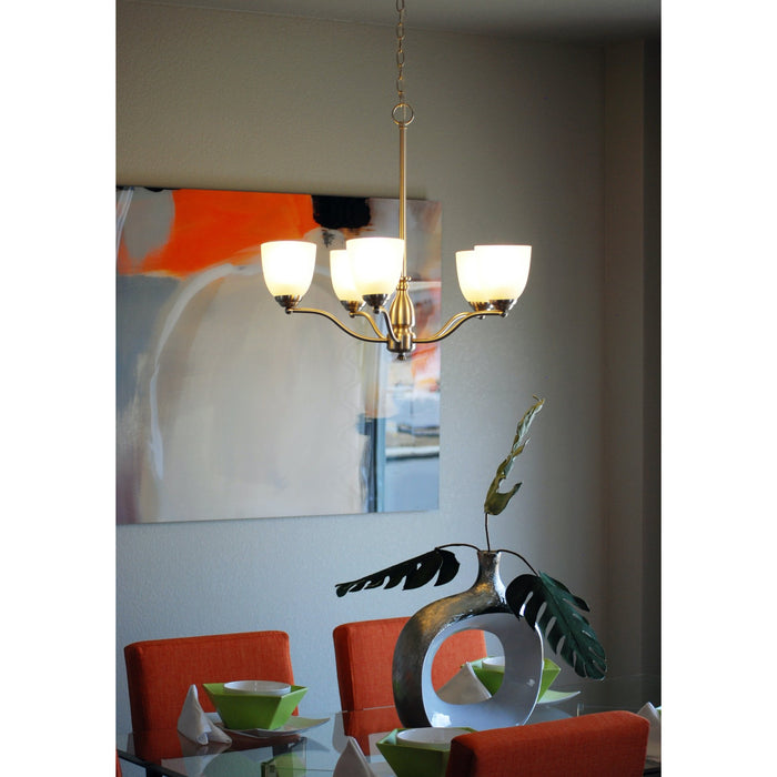 Stefan Satin Nickel Chandelier - Chandeliers