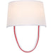 Stella 2 Light Polished Chrome Red Cord Sconce - Wall Sconce