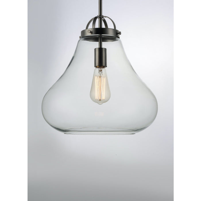 Stella Satin Nickel Single Pendant - Pendants
