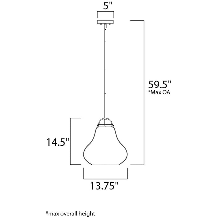 Stella Satin Nickel Single Pendant - Pendants